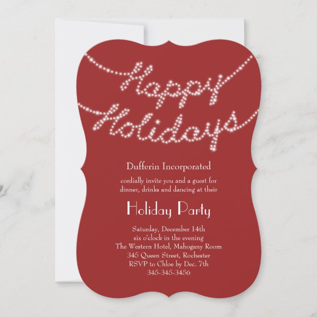 Invitación Corporativa de Felices Fiestas (Anverso)