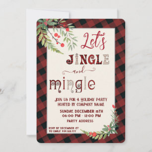 Invitación corporativa de fiesta de jingle y minol