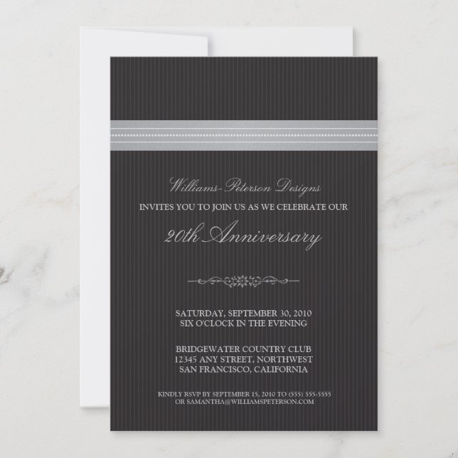 Invitación corporativa de la cinta del (Anverso)