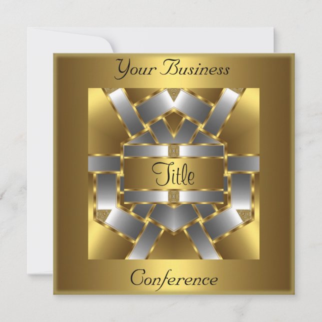 Invitación corporativa de la conferencia Gold Silv (Anverso)