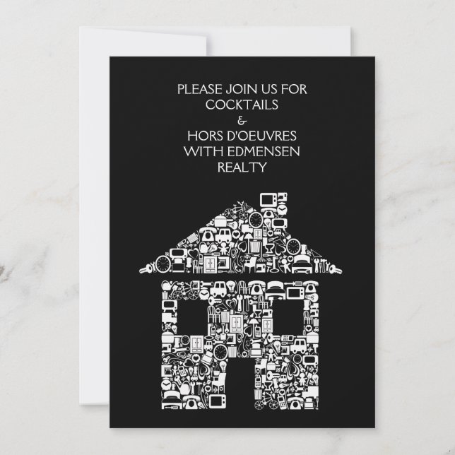 Invitación corporativa del cóctel DIY del (Anverso)