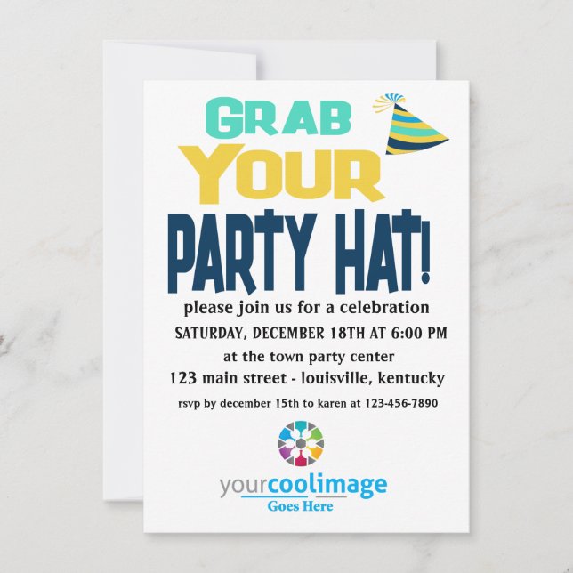 Invitación Corporativa Editable Para Su Fiesta Gor (Anverso)