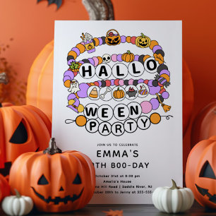 Invitación Correa de amistad Halloween Cumpleaños