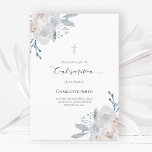 Invitación Correas florales de acuarela de confirmación<br><div class="desc">invitación de confirmación de niñera</div>