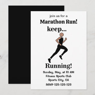 Invitación Corredor de Running Maratón Deportes