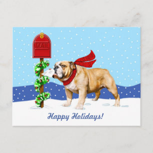 Invitación Correo de vacaciones de Navidades de bulldog