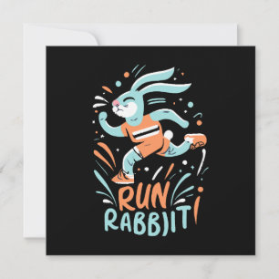 Invitación correr conejo maratón corredor conejito lindo