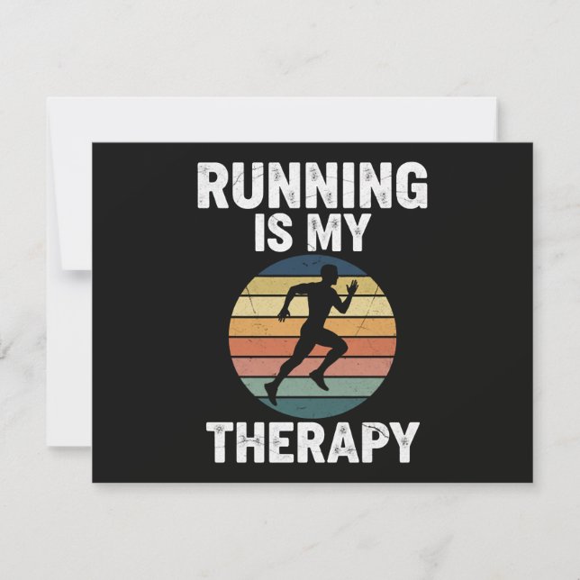 Invitación Correr Es Mi Terapia (Anverso)