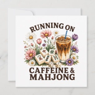Invitación Corriendo con cafeína y Mahjong