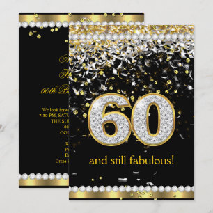Invitación Corrientes Fabulosas de Oro y Plata para Cumpleaño