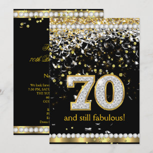 Invitación Corrientes Fabulosas de Oro y Plata para Cumpleaño
