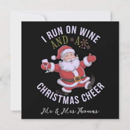 Invitación Corro en el vino y los Navidades saludan