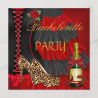 Corsé para Despedida de Soltera Zapatos Negros Roj