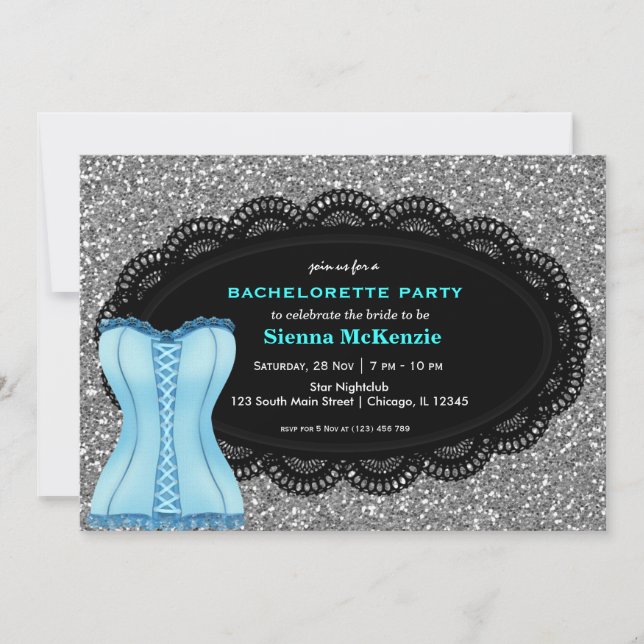 Invitación Corset Bachelorette (Anverso)