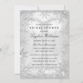 Invitación Corset de ducha de novia con copo de nieve con joy