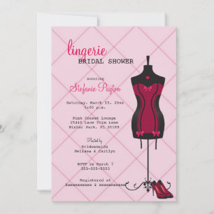 Invitación Corset Lingerie Shower