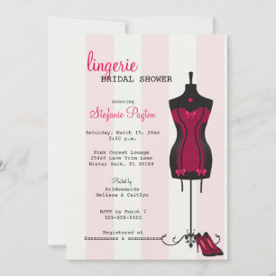 Invitación Corset Lingerie Shower
