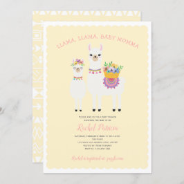 Invitación Corta, Llama bebé ducha