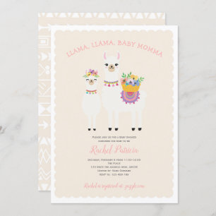Invitación Corta, Llama bebé ducha