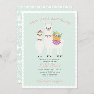 Invitación Corta, Llama bebé ducha