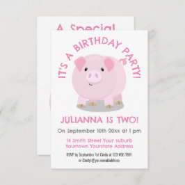 Invitación Corta morada de cerdo cretino cretino