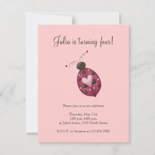 Invitación Cortar como un error ・ Cerise Ladybug