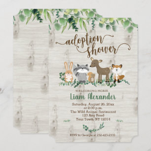 Invitación Corte de adopción de Recién nacido de animales de