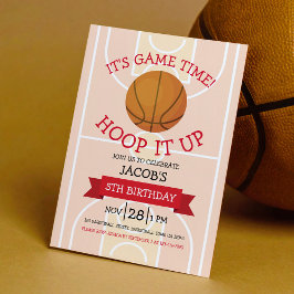 Invitación Corte de Baloncesto y Ribbon