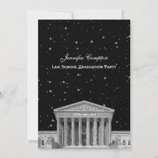 Invitación Corte Suprema Etch3 DIY BG Color V Graduación de l