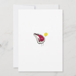 Invitación Cortes de carne descarados. Chuletas de cerdo, tem