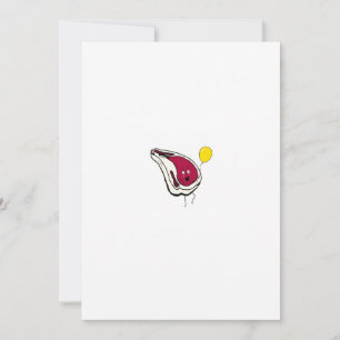 Invitación Cortes de carne descarados. Chuletas de cerdo, tem