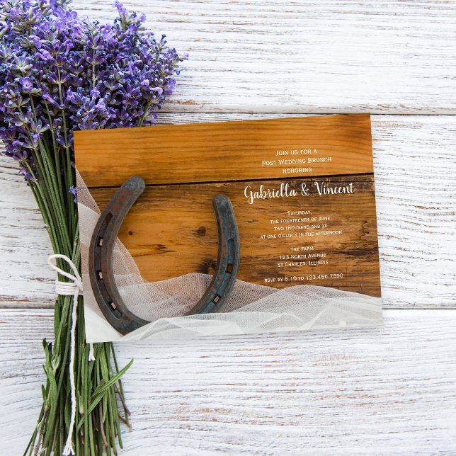 Invitación Cortina de herradura occidental desayuno de bodas  (Subido por el creador)