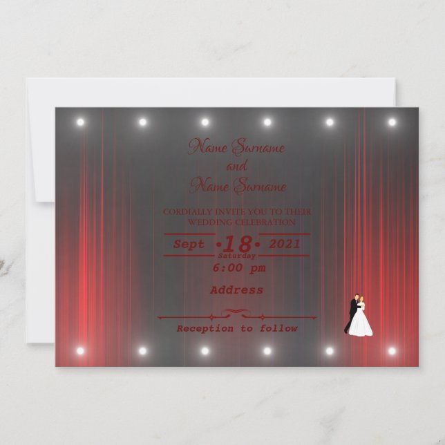 Invitación Cortina del teatro (Anverso)