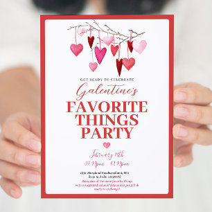 Invitación Cosa favorita rosa para el Fiesta de Valentine en