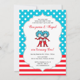Invitación Cosa Uno Cosa Dos | Cumpleaños de Gemelos