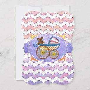 Invitación Cosas bebes rosas y agudas