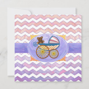 Invitación Cosas bebes rosas y agudas