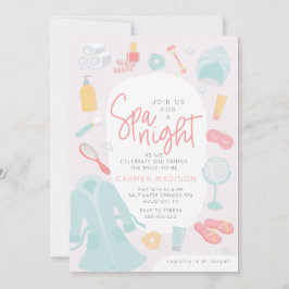 Invitación Cosas de Spa ducha de novia