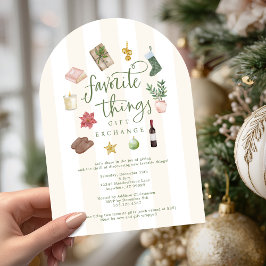 Invitación Cosas favoritas dan Fiesta a Navidades de intercam