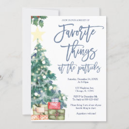 Invitación Cosas favoritas Fiesta Navidades de vacaciones Fie