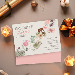 Invitación Cosas favoritas Friend Gift Exchange Holiday Party