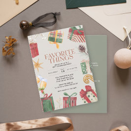Invitación Cosas favoritas Friend Gift Exchange Holiday Party