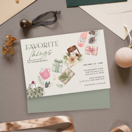 Invitación Cosas favoritas Friend Gift Exchange Holiday Party