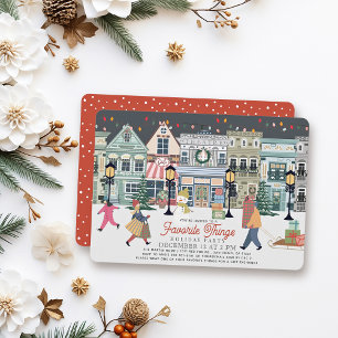 Invitación Cosas favoritas Navidades Fiesta de vacaciones en