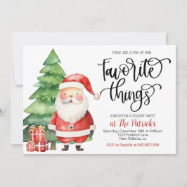 Invitación Cosas favoritas para la fiesta de Navidad