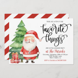 Invitación Cosas favoritas para la fiesta de Navidad
