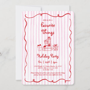 Invitación Cosas favoritas para los navidades