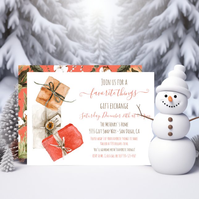 Invitación Cosas favoritas regalo paquetes de papel marrón de (Subido por el creador)