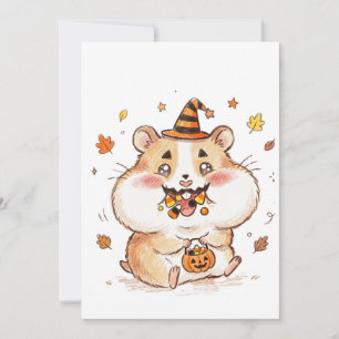 Invitación Cosas Lindas de Halloween con Mejillas Rellenas de