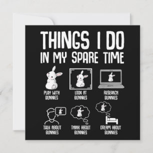 Invitación Cosas Que Hago En Mi Conejo De Conejito De Tiempo 